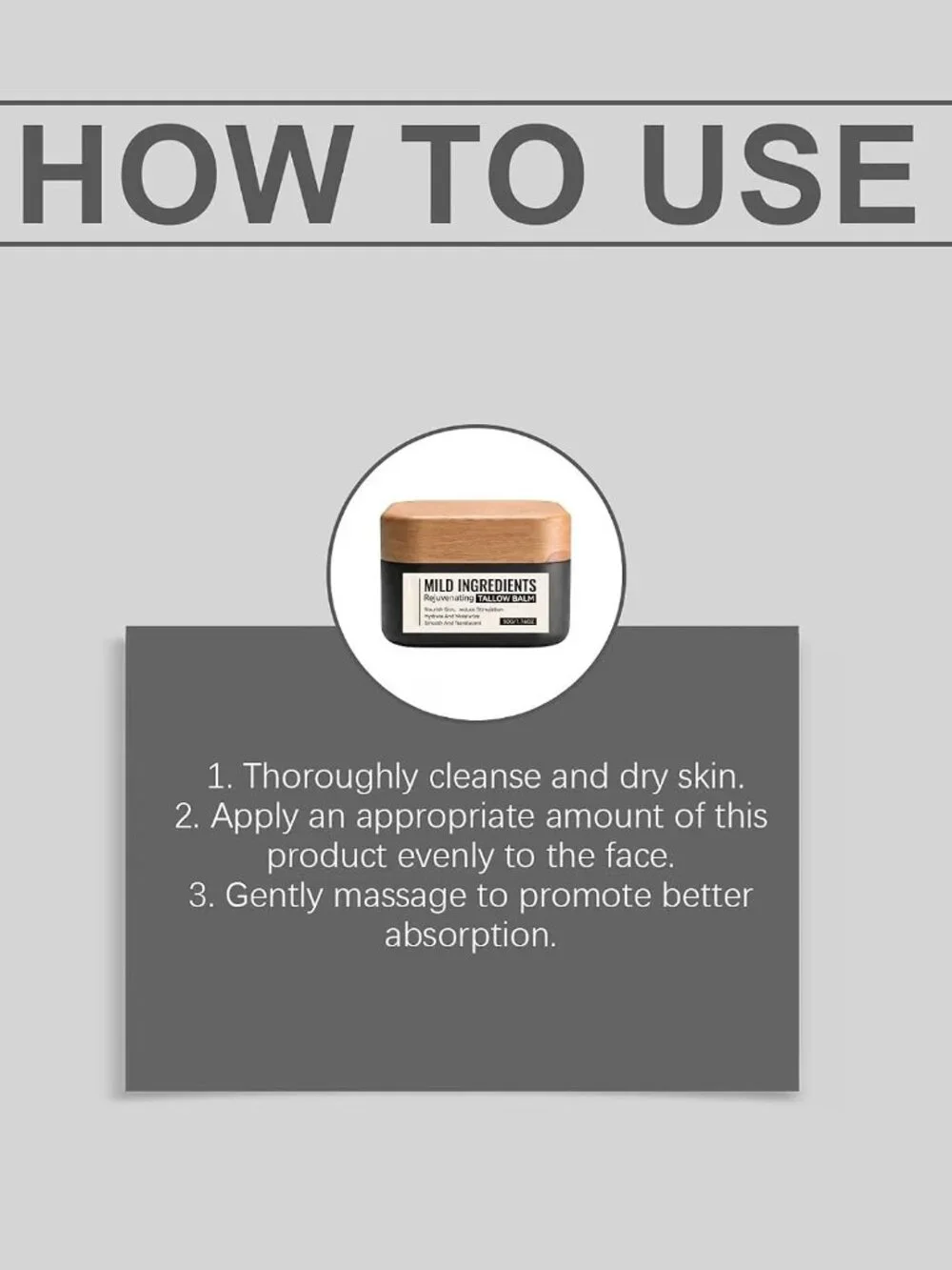 Rejuvenating Tallow Balm for Men, Long-Lasting Face Moisturizer